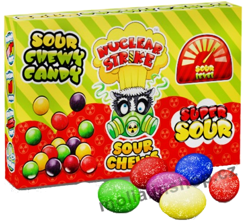 Chewy Candy Sour 60g/12ks Nuclear strike kyselé žvýkací bonbony