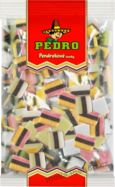 Lékořicový zlom ovocný 200g/28ks Pendrekové kostky Pedro