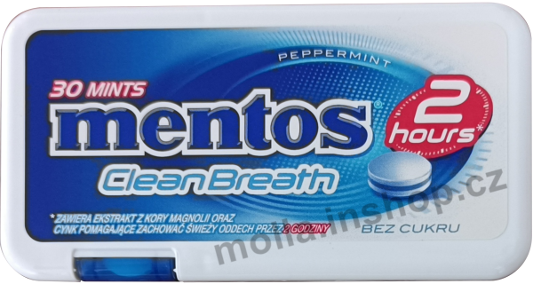 Mentos CB Peppermint 21g/12ks Clean Breath