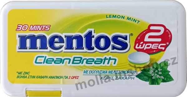 Mentos CB Lemon Mint 21g/12ks Clean Breath