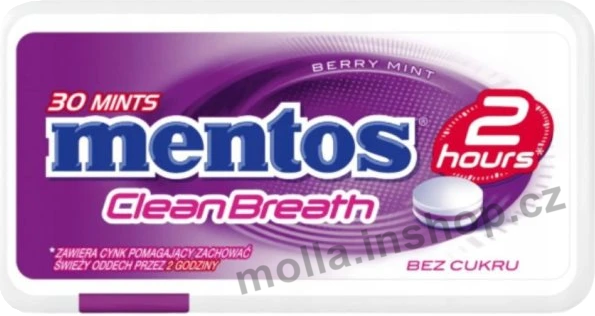 Mentos CB Berry Mint 21g/12ks Clean Breath