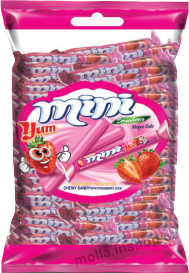 Miniyum jahoda 700g/12ks ovocné karamely