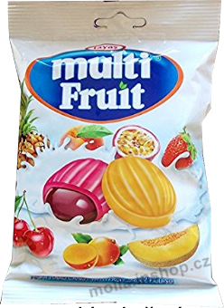 Multifruit ovocný 90g/24ks tvrdý bonbon Tayas