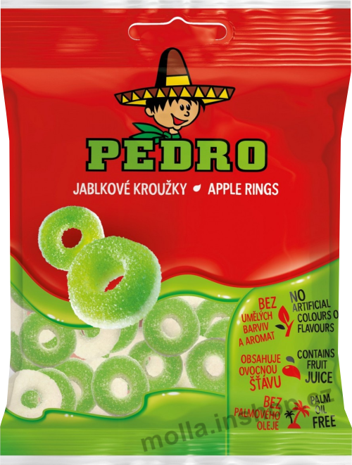Pedro Jablkové kroužky želé 80g/20ks JG