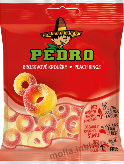 Pedro Broskvové kroužky želé 80g/20ks JG