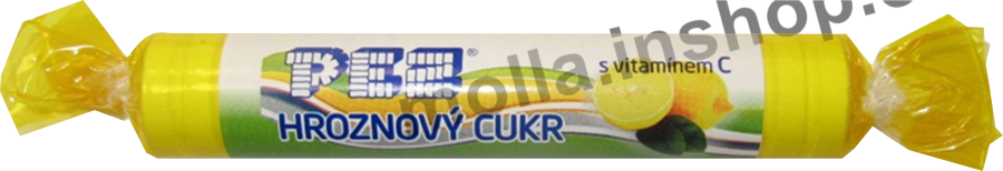 PEZ hrozn.cukr rulička  citron 39g/27ks