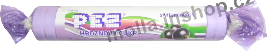 PEZ hrozn.cukr rulička  černý rybíz 39g/27ks