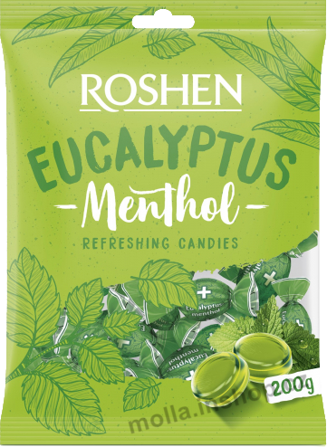 Roshen Menthol Eukalyptus 200g/12ks  malý sáček