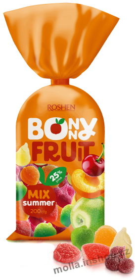 Želé Bonny Fruit Summer mix 200g/18ks  Roshen