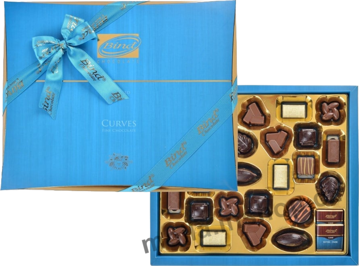 Bind Chocolade Curves Blue  320g/6ks 