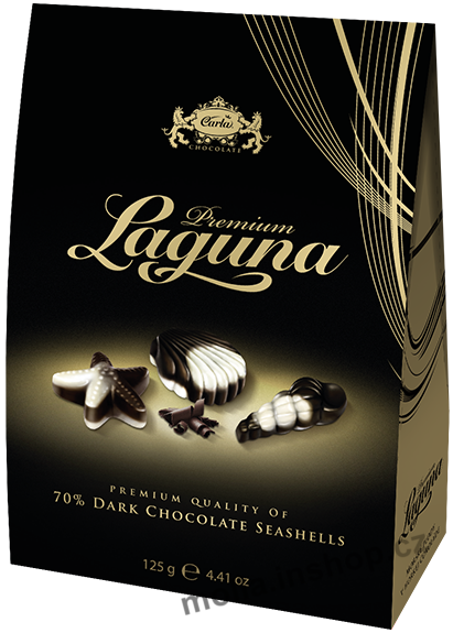 Carla hořká Laguna taštička 125g/14ks Premium bílá-hořká mořské plody