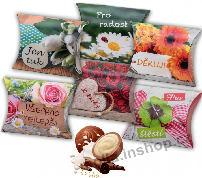 Dárkové balení - mléčné koule 48g/24ks květy