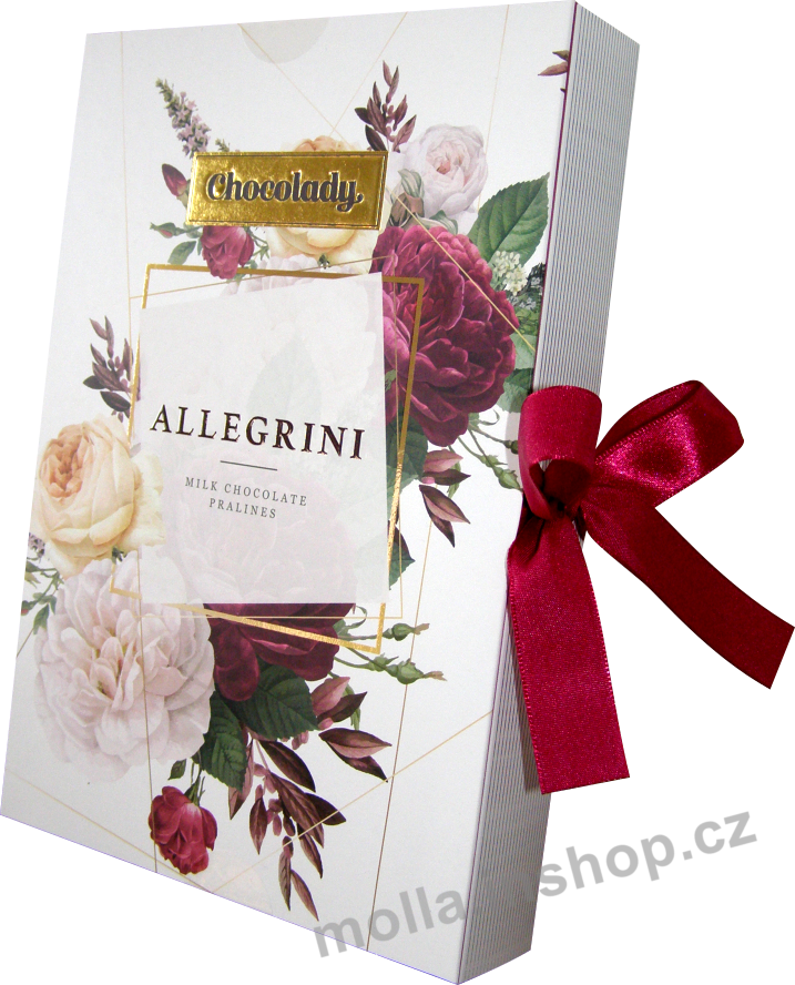 Chocolady ALLEGRINI 150g/12ks kniha s mašlí