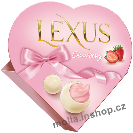 Lexus srdce Jahoda 110g/24ks mléčné