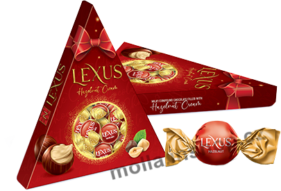 Lexus Triangl Oříšek 120g/18ks kakaové