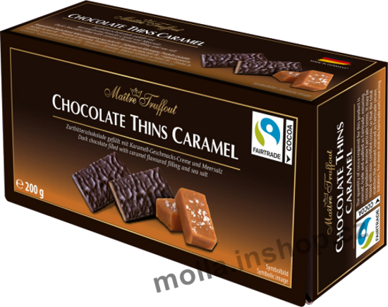 M.T. Chocolate Thins Caramel 200g/16ks   plátky
