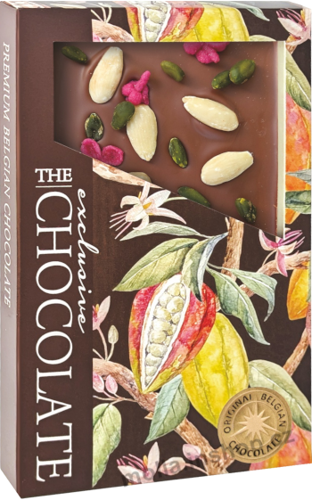 X- 30561 Kr-Exclusive ML mandle pistácie růže 135g/15ks mléčná čokoláda