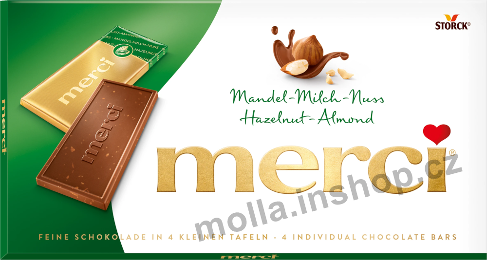Merci Čokoláda oříšek mandle 100g/15ks