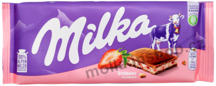 Milka Strawberry 100g/22ks Jahoda