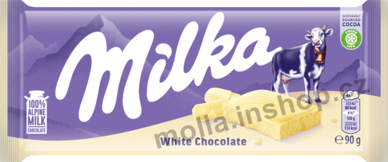 Milka bílá 90g/24ks White