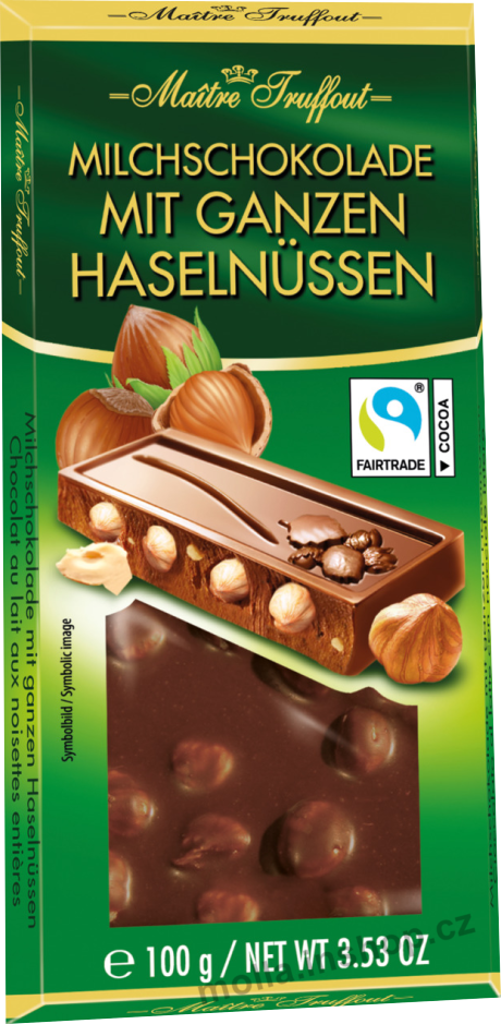 MT  mléčná čok. s celými ořechy 100g/12ks okýnko