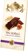 T.č. hořká s oříšky 70% CARLA 80g/15ks obdélník čokoláda