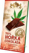 T.č. hořká 70%+konopí 80g/15ks Carla obdélník čokoláda