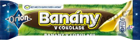 Banánky v čok. 45g/48ks tyčinka Orion