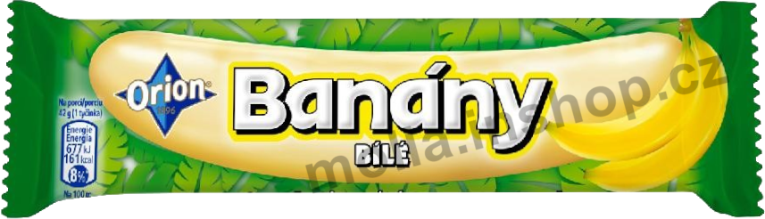 Banánky v bílé čok. 42g/48ks tyčinka ORION