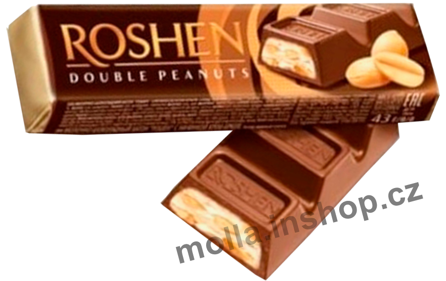 Roshen Bar ml.tyč. Double Peanuts 39g/30ks 