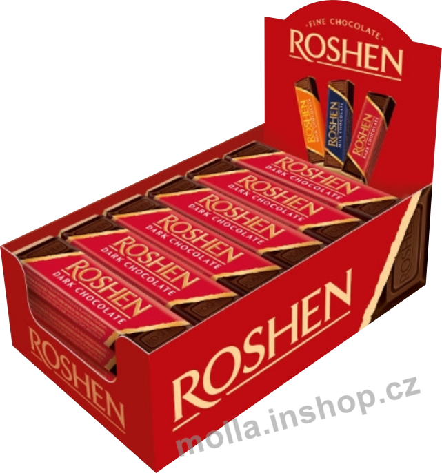 Roshen Bar tmavá čok.tyč. s náplní 43g/30ks