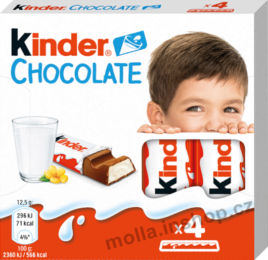 Kinder čokoláda 50g/20ks  T4