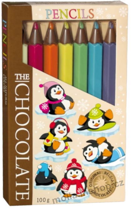 Čoko pastelky Tučňáci 100g/15ks