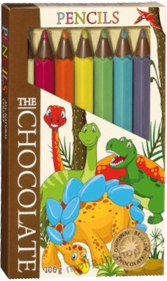 Čoko pastelky Dinosauři 100g/15ks