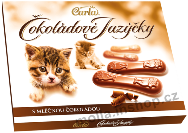 Kočičí jazýčky mléčné 100g/15ks Carla VH261