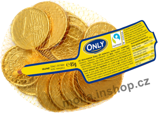 Čokoládové mince 85g/26ks síťka Only