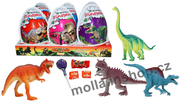 VEJCE XXXL Dinosaur 4v1 Big Egg  20g/6ks  plast Surprise