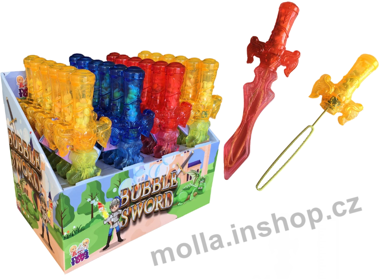 Bublifuk meč 24ks Bubble Sword bez cukrovinky