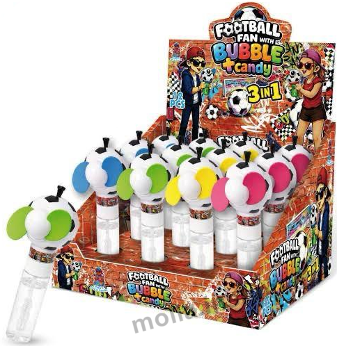 Bublifuk větráček Fotbal 5g/12ks With bubble