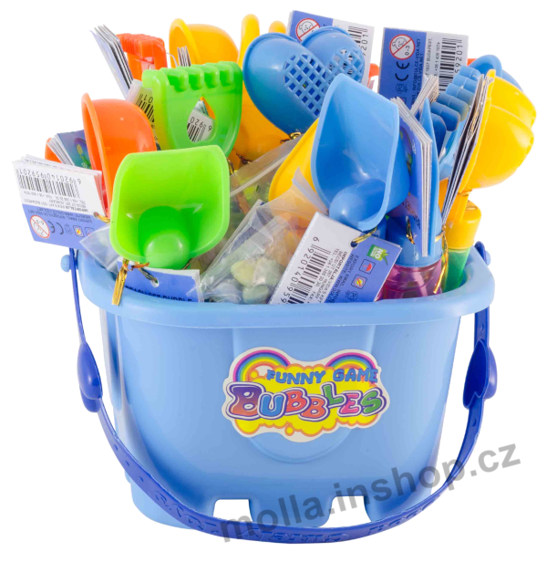 Bublifuk Beach set Bubble 3g/18ks sada na písek v kyblíku