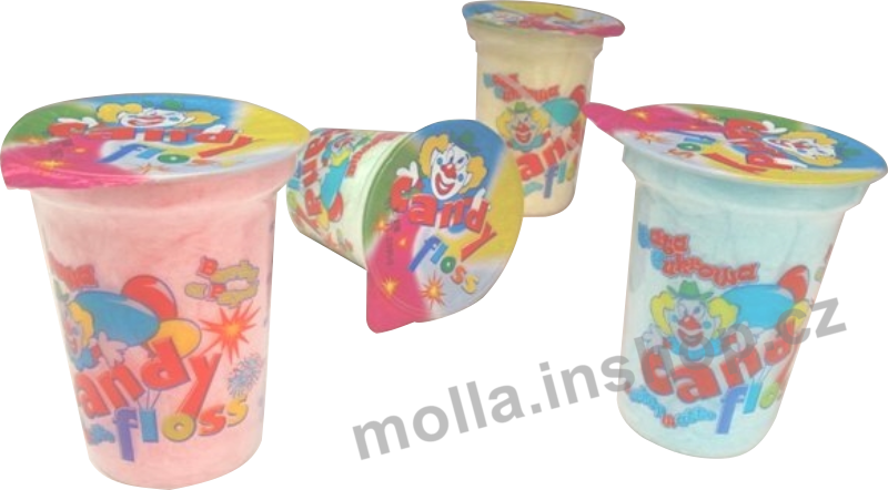 Cukrová vata malá 400ml-20g/12ks-kelímek