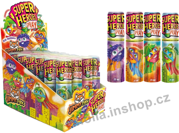Spray Heroes 25ml/24ks Jimmy Fox ovocný