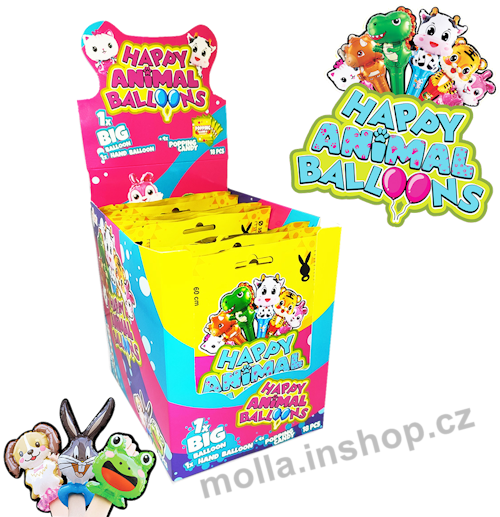MP Happy Animal Balloons 8g/18ks  Ballon