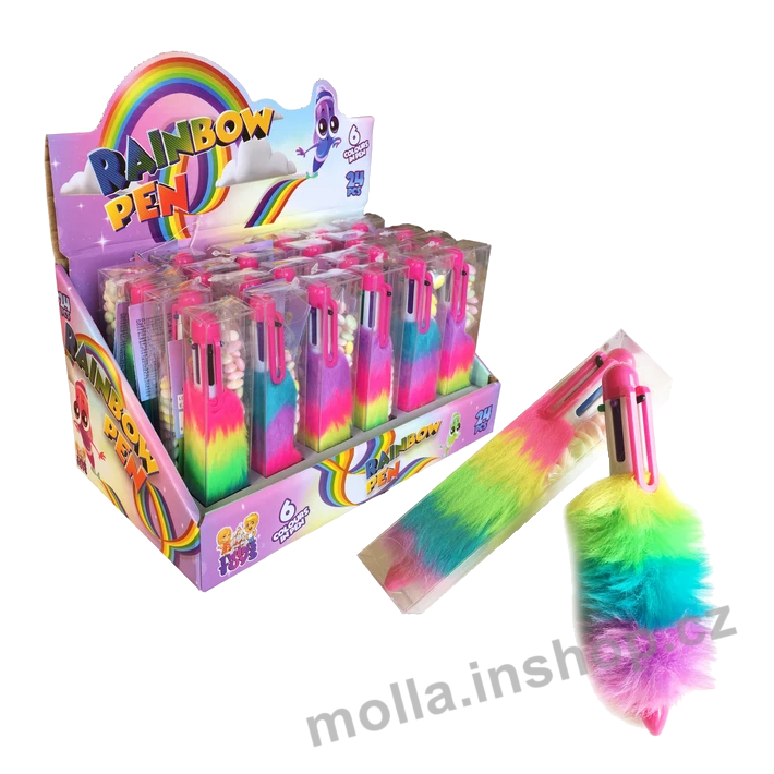Propiska 6ti barev MP Rainbow pen 5g/24ks  plyš