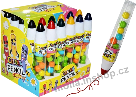 Tužka s cukrovinkou 8g/30ks Colours Pencil Candy