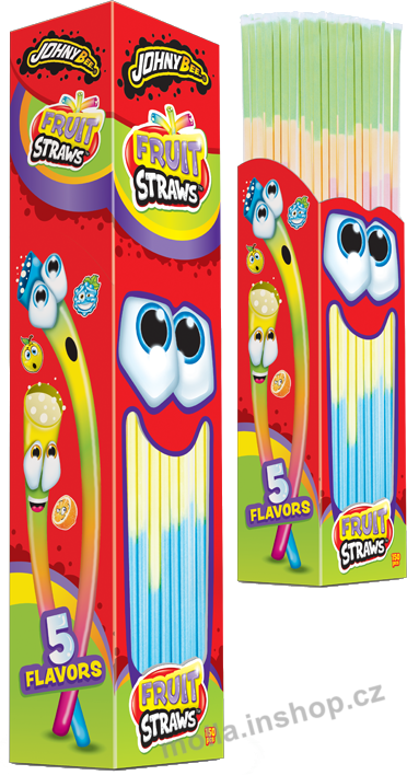 Fruit Straws 12g/150ks 49cm Ovocný prášek brčko JB