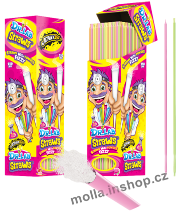 Fruit Straws Dr.Lab 7,5g/250ks 37cm JB Ovocný prášek brčko