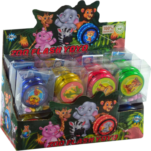 ZOO Flash Yoyo 4g/24ks hračka Jojo svítící Zvířátka