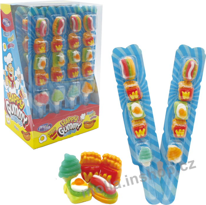 Želé Happy Gummy Lollipop 13g/20ks