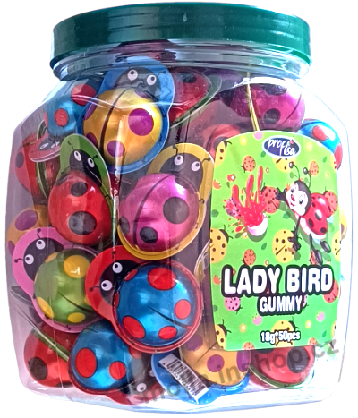 Želé Lady Bird dóza 18g/50ks Beruška Gummy Ball with Jam